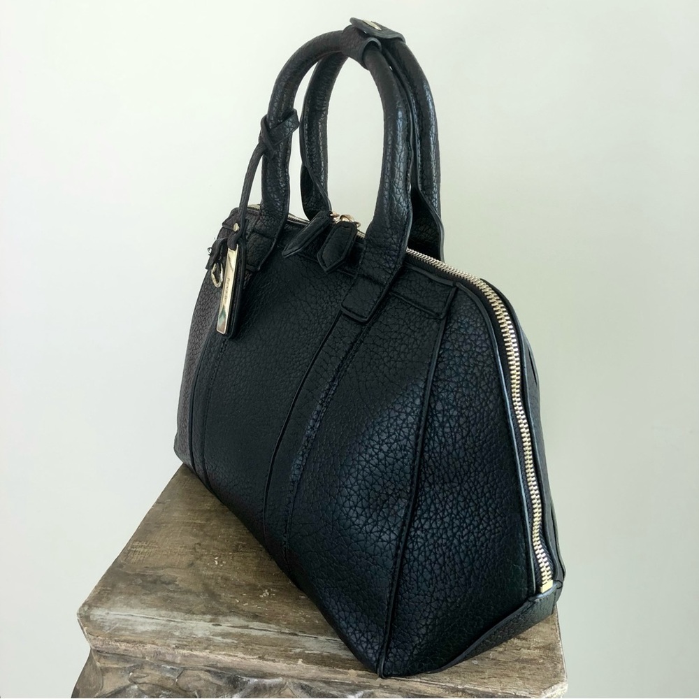 Kenzie Bag Black Tote Shoulder Gold-Tone Faux Leather Strap Medium Crossbody - Picture 2 of 16